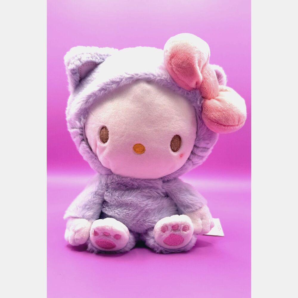 Hello Kitty as a Purple Cat Plush (Sanrio Original)
